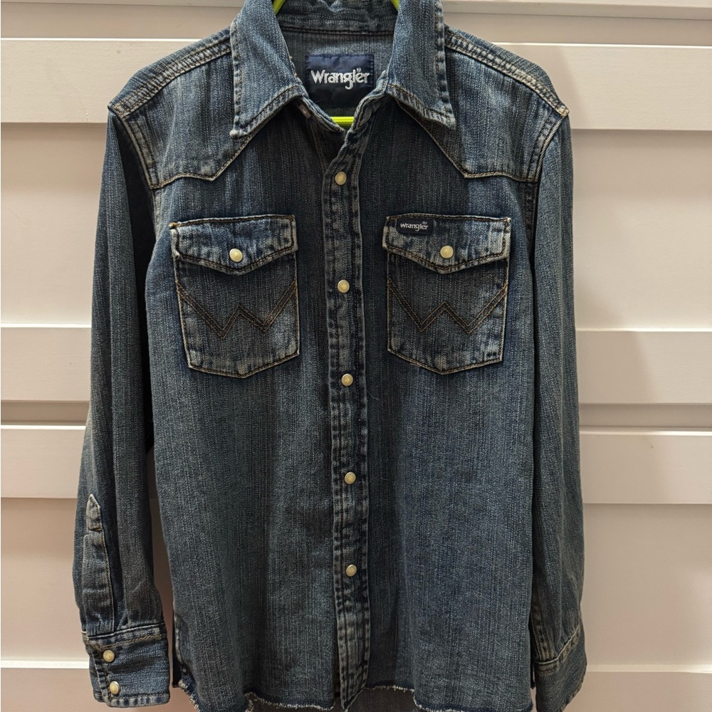 Boys Wrangler Denim Button-Up Shirt